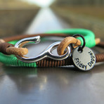 Green Brown Wraparound Bracelet