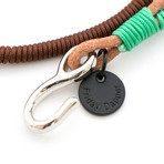 Green Brown Wraparound Bracelet