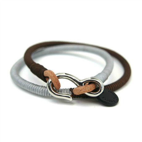 Brown Grey Wraparound Bracelet