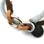 Brown Grey Wraparound Bracelet