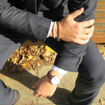 Brown Grey Wraparound Bracelet