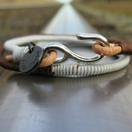 Brown Grey Wraparound Bracelet