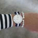 White Marble Rose Gold Bracelet