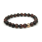 Red Tiger Eye Rose Gold Bracelet