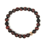 Red Tiger Eye Rose Gold Bracelet