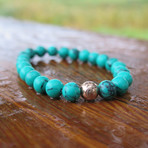 Green Marble Rose Gold Bracelet