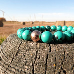 Green Marble Rose Gold Bracelet