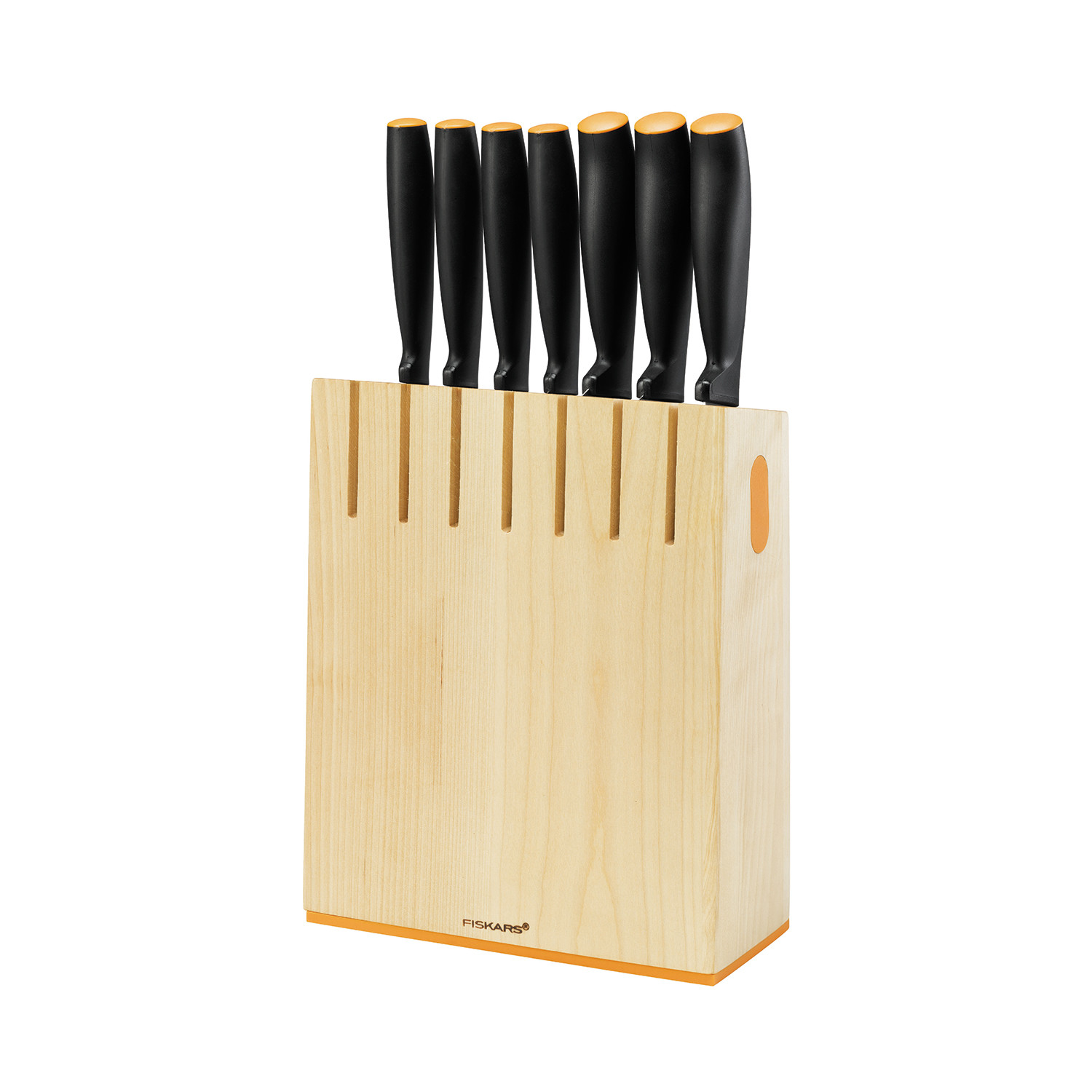 fiskars knife block with 5 knives