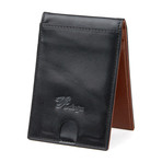 Bi-Fold Credit Card Holder // Black + Tobacco