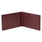 Bi-Fold Credit Card Holder // Black + Claret Red