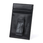 Matte Credit Card Holder w/ Money Clip // Black