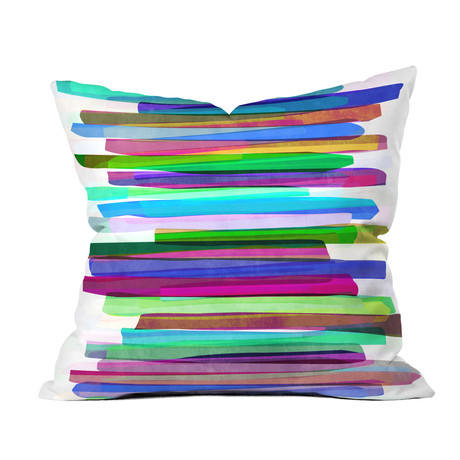 Colorful Stripes 3 // Throw Pillow (18" x 18")