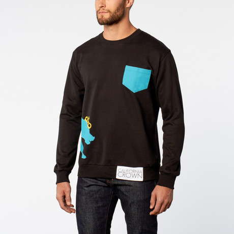 Tahoe Crewneck  // Black + Teal (S)