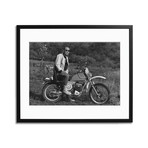 Hunter S. Thompson On His Motorcycle (16"L x 12"H)