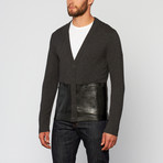Collin Cashmere Blend Cardigan // Charcoal (S)