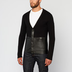 Collin Cashmere Blend Cardigan // Black (L)