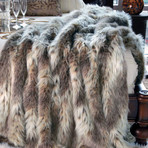 Limited Edition Faux Fur Throw // Russian Lynx