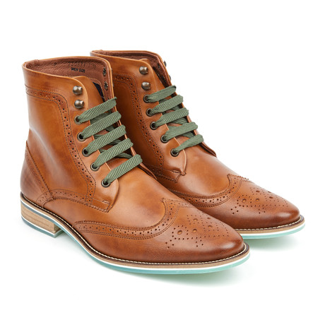 Lace-Up Wing Tip Boot // Tan (US: 8)