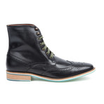 Lace-Up Wing Tip Boot // Black (US: 10.5)