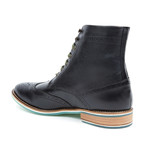 Lace-Up Wing Tip Boot // Black (US: 9.5)
