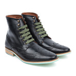Lace-Up Wing Tip Boot // Black (US: 11)