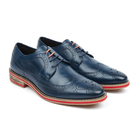 Leather Wing-Tip // Navy (US: 8)