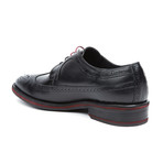 Leather Wing-Tip // Black (US: 9.5)