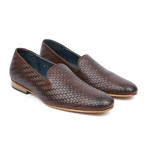 Basket Weave Loafer // Brown (US: 8.5)