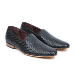 Basket Weave Loafer // Black (US: 10.5)