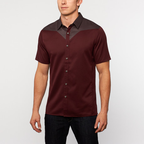 Austin Short-Sleeve Button-Up // Barolo + Shadow (S)