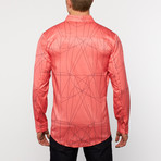 Labor Long-Sleeve Button-Down // Smokey Rose Line Print (M)