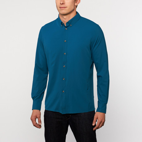 Labor Long-Sleeve Button-Down // Peacock (S)