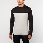 The Hollis Pullover // Black Heather + Lunar (M)