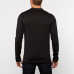 The Hollis Pullover // Black Heather + Lunar (M)