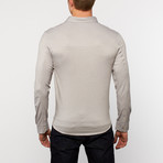 Overtime Knit Long-Sleeve Button-Up // Lunar (M)