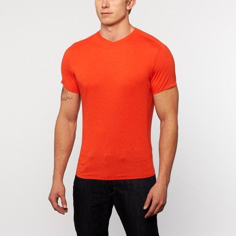 LA V-Neck Tee // Thai Chili Heather (S)