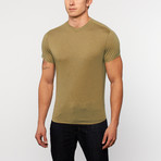 LA V-Neck Tee // Olive Heather (M)