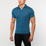 The Weekender Polo // Peacock Heather (XL)