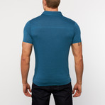 The Weekender Polo // Peacock Heather (XL)