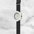 White Marble Hex Swiss Quartz // Black Strap