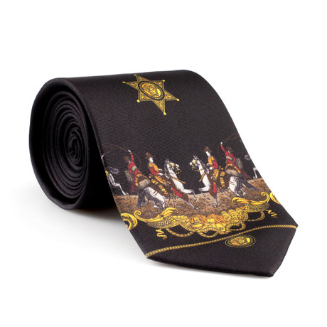 Silk Tie // Black + Gold