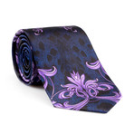 Silk Tie // Navy + Bright Purple