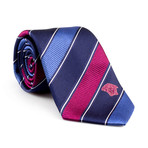 Silk Tie // Fuschia + Blue