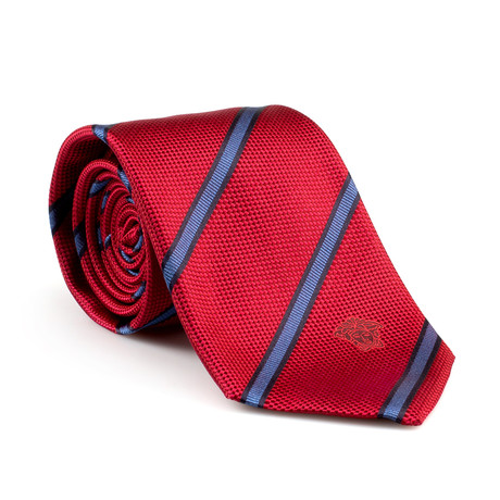 Silk Tie // Red Stripe