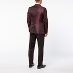 Brocade Shine Tuxedo // Burgundy (Euro: 46)