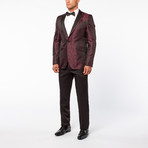 Brocade Shine Tuxedo // Burgundy (Euro: 46)