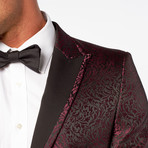 Brocade Shine Tuxedo // Burgundy (Euro: 46)