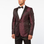 Brocade Shine Tuxedo // Burgundy (Euro: 46)