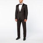 Satin Peak Lapel Tuxedo // Black (Euro: 46)