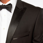 Satin Peak Lapel Tuxedo // Black (Euro: 50)